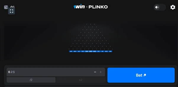 Plinko game by 1win